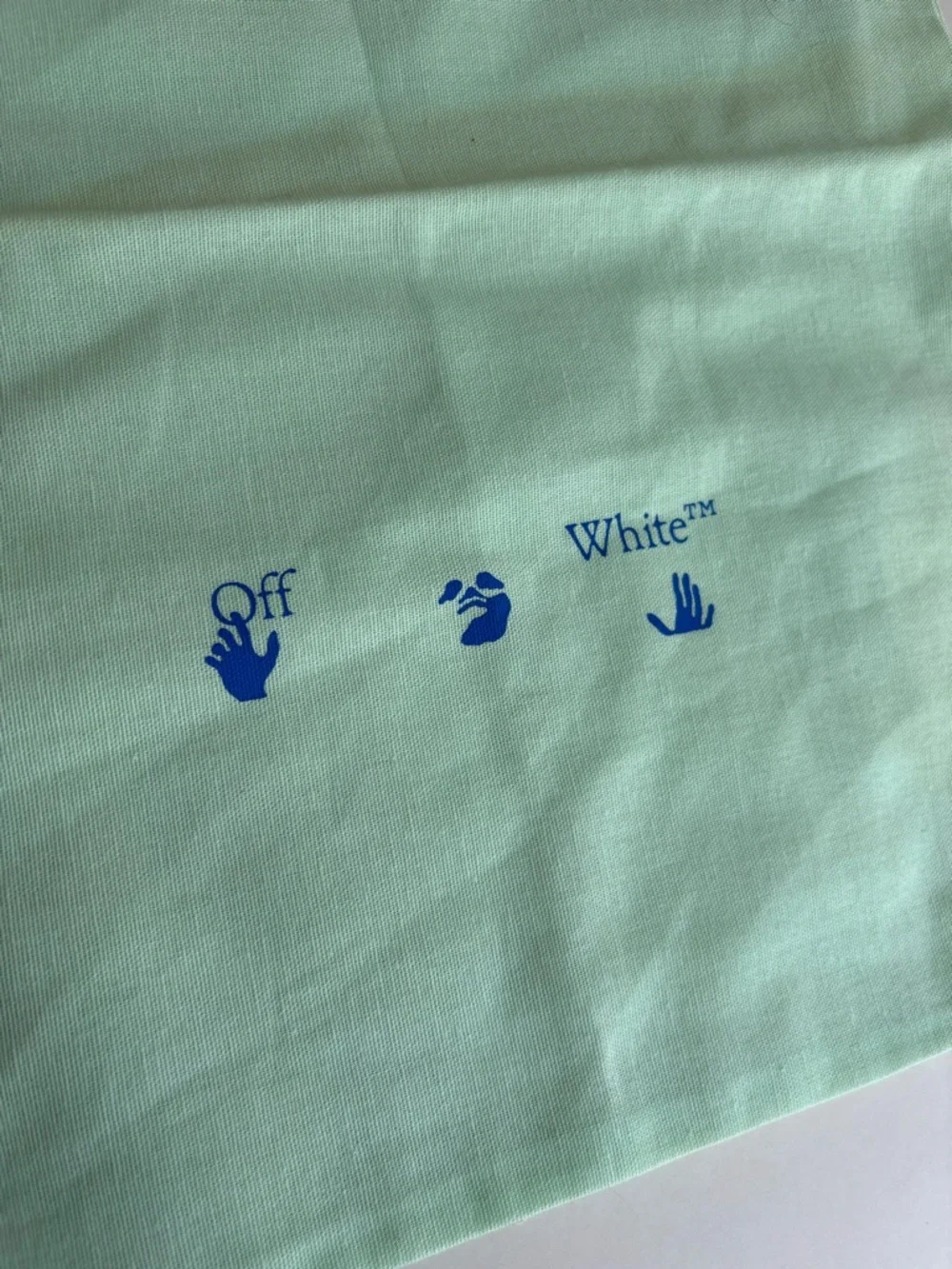 Off-White Mint Green Drawstring Pouch Dust Bag